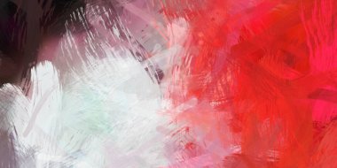 Soyut arkaplanda pürüzlü fırça darbeleri. Fırça boyası. Renkli boya darbeleri. Eşsiz duvar sanatı. Tuvaldeki modern sanat. Renkli çağdaş sanat eserleri.