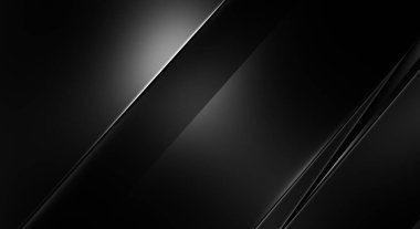 Geometrik katmanlı 3 boyutlu siyah arkaplan. Soyut koyu fütüristik duvar kağıdı. Zarif, parlak çizgili arka plan. Poster, broşür, sunum ve web sitesi için geometrik şablon tasarımı.