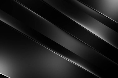 Geometrik katmanlı 3 boyutlu siyah arkaplan. Soyut koyu fütüristik duvar kağıdı. Zarif, parlak çizgili arka plan. Poster, broşür, sunum ve web sitesi için geometrik şablon tasarımı.