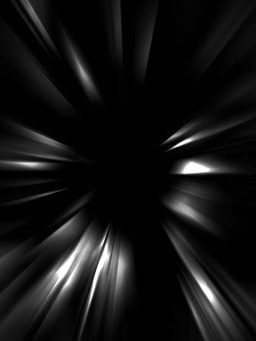 Siyah arkaplanda izole edilmiş dinamik ışık ışınları. Parlayan renkli ışık parçacıklarının grafiksel 2d çizimi.