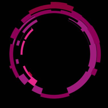 Fütürist dairesel gövde arayüzü elementi. Soyut çember geometrik arkaplan. Dijital teknolojinin grafiksel çizimi.