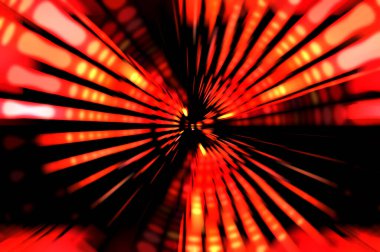 Siyah arkaplanda dönen ışık gösterisi. Lüks çizgiler. Parlak kıvrımlı duvar kağıdı. Uzay tüneli. Dönen ışık çemberi ya da maytap izi. Parlak konsept çizimi.