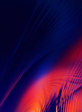 Soyut, enerjik bir arkaplan. Renkli, dalgalı duvar kâğıdı. Grafik konsept çizimi. Yumuşak dalgalı çizgiler. Girdap gibi renkli canlı şekiller..