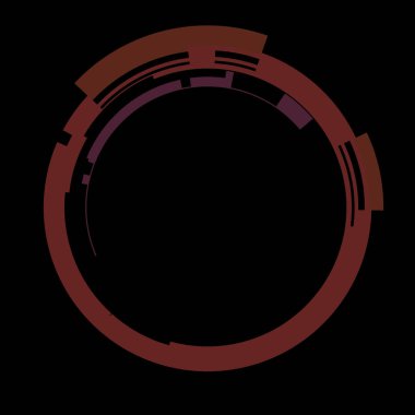 Fütürist dairesel gövde arayüzü elementi. Soyut çember geometrik arkaplan. Dijital teknolojinin grafiksel çizimi.