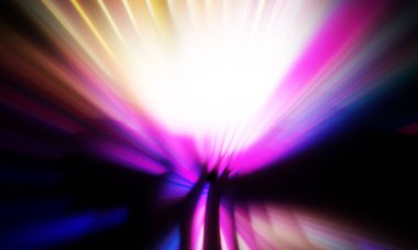 Siyah zemin üzerinde ışık parçacığı izleri. Parlayan parçacıkları ve çizgileri olan ışık patlaması yıldızı. Güzel hareketli soyut ışınlar duvar kağıdı. Renkli Patlama grafiği. Işık ışınlarının patlaması. 