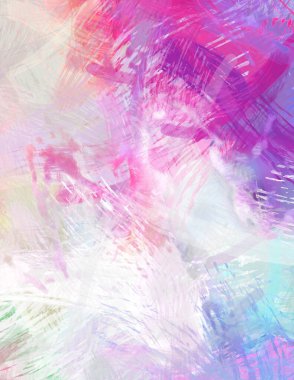 Soyut arkaplanda pürüzlü fırça darbeleri. Fırça boyası. Renkli boya darbeleri. Eşsiz duvar sanatı. Tuvaldeki modern sanat. Renkli çağdaş sanat eserleri.