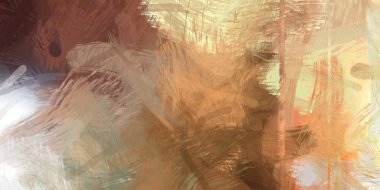 Soyut arkaplanda pürüzlü fırça darbeleri. Fırça boyası. Renkli boya darbeleri. Eşsiz duvar sanatı. Tuvaldeki modern sanat. Renkli çağdaş sanat eserleri.