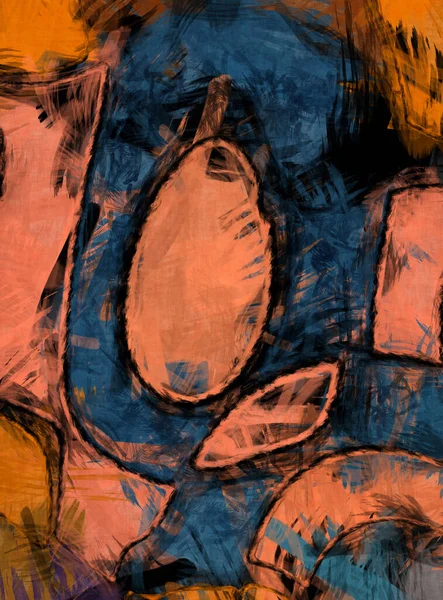 Εκφραστική Βουρτσισμένη Ζωγραφική Καμβά Χαοτική Ζωγραφική Βουρτσισμένο Ζωγραφισμένο Αφηρημένο Φόντο — Φωτογραφία Αρχείου