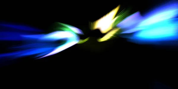 Energy Burst Beautiful Vivid Colors Dynamic Rays Light Isolated Black — Stock Photo, Image