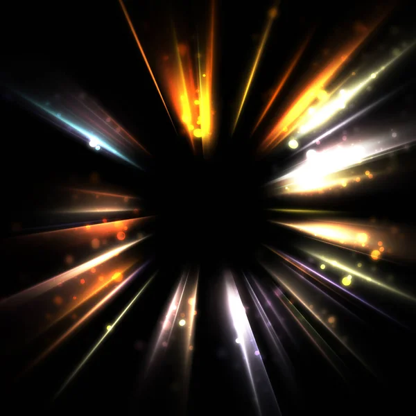 Αρκετά Φόντο Της Διέλευσης Ακτίνες Του Φωτός Και Λαμπερό Σωματίδια — Φωτογραφία Αρχείου