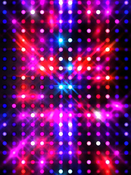 Leuchtende Lichter Party Leds Auf Schwarzem Hintergrund Digitale Illustration Von — Stockfoto