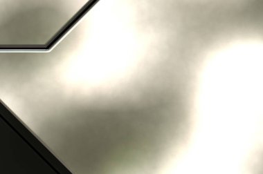 Üç boyutlu metalik doku. Uzay gemisi desenli yüzey. Aydınlık ve karanlık paneller. Fütürist soyut duvar kağıdı. Geometrik teknolojik yansıtıcı arkaplan.