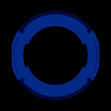 Fütürist dairesel gövde arayüzü elementi. Soyut çember geometrik arkaplan. Dijital teknolojinin grafiksel çizimi.