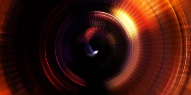 Parlayan neon ışıkları. Parlak sunum tasarım şablonu. Fotoğraf makinesi konsepti. Soyut arkaplan. Dönen ışık ışınları. Hareketli kavramsal duvar kağıdı. Grafik dijital illüstrasyon. 