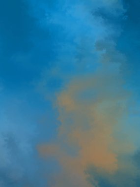 Modern fırça darbeleri. Poster, duvar sanatı, afiş, kart, kitap kapağı veya ambalaj için rahatlatıcı kompozisyonun yumuşak renkli çizimi. Pastel renklerle suluboya. 