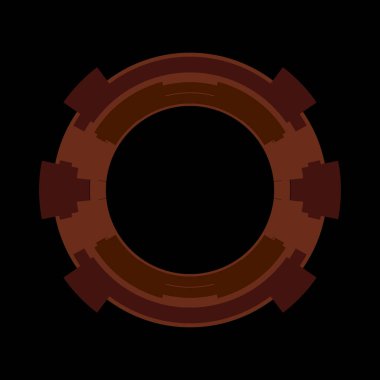 Fütürist dairesel gövde arayüzü elementi. Soyut çember geometrik arkaplan. Dijital teknolojinin grafiksel çizimi.