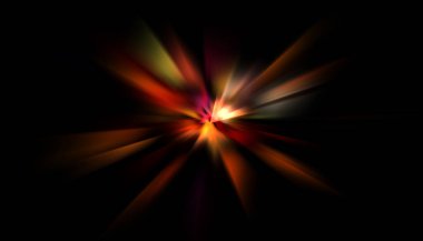 Parlayan yıldızın patlaması. Dinamik renkli arkaplan resmi. Parıldayan ışıklar duvar kağıdı. Tasarımınız için canlı şablon.