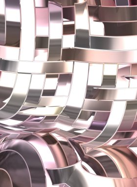 Metalik panel dokusunun 3 boyutlu çizimi. Renkli, parlak, soyut duvar kağıdı. Geometrik teknolojik parlak yansıtıcı arka plan. Yaratıcı parlak kavramsal arkaplan.