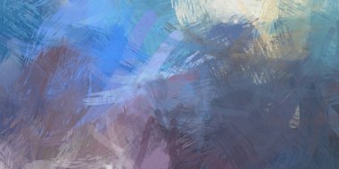 Soyut arkaplanda pürüzlü fırça darbeleri. Fırça boyası. Renkli boya darbeleri. Eşsiz duvar sanatı. Tuvaldeki modern sanat. Renkli çağdaş sanat eserleri.