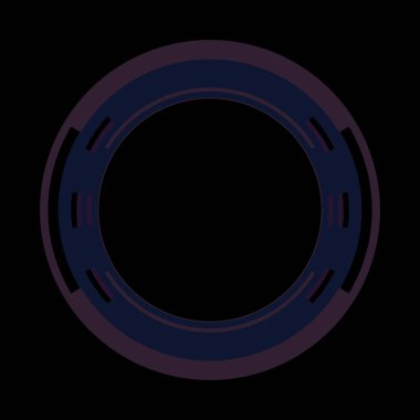 Fütürist dairesel gövde arayüzü elementi. Soyut çember geometrik arkaplan. Dijital teknolojinin grafiksel çizimi.