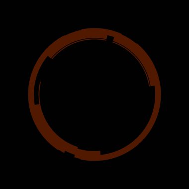 Fütürist dairesel gövde arayüzü elementi. Soyut çember geometrik arkaplan. Dijital teknolojinin grafiksel çizimi.