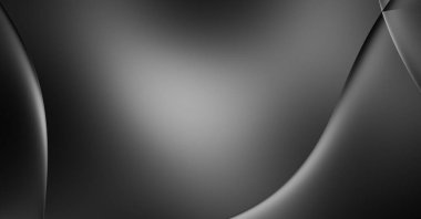 Web sitesi, poster, marka kimliği, broşür, sunum şablonu için lüks koyu bir arka plan. Dalgalı şekilli kaliteli tasarım. Dalgalanmalı soyut arkaplan. Pankart veya kapak tasarımı için dekorasyon.