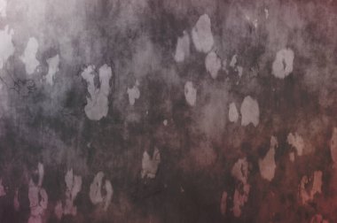 Gergin bir geçmişi ve sıkıntılı bir yapısı var. Renkli tozlu şablon. Tasarımınız için doku ve elementler. Çizik ve lekeli duvar kağıdı. Gotik duvar.