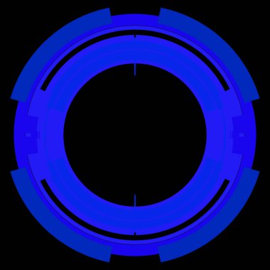 Fütürist dairesel gövde arayüzü elementi. Soyut çember geometrik arkaplan. Dijital teknolojinin grafiksel çizimi.