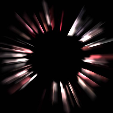 Canlı ve canlı ışık parlamalarının serin arkaplanı. Renkli parlak ışıklar patlama efektiyle görüntülenir. Parlak renkli arkaplan.