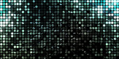 Parlayan ışıklar siyah arka planda parti izleri. Sahne veya stadyum ışıklarının dijital illüstrasyonu. Parlak desenli duvar kağıdı. Sahne ışıkları ile renkli ışıkların ihtişamlı arkaplanı.