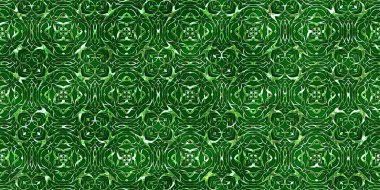 Renkli kumaş arka planında moda tarzında gümüş örgü süsü olan lüks, kusursuz bir şablon. Duvar kağıtları ve tekstil baskısı için tasarım. Lüks, ışıl ışıl metalimsi fantezi dokusu.