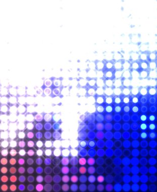 Parlak desenli duvar kağıdı. Sahne ışıkları olan renkli ışıkların ihtişamlı arkaplanı. Parlayan ışıklar siyah arka planda parti izleri. Sahne veya stadyum ışıklarının dijital illüstrasyonu. 