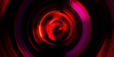 Fotoğraf makinesi konsepti. Soyut arkaplan. Dönen ışık ışınları. Hareketli kavramsal duvar kağıdı. Grafik dijital illüstrasyon. Parlayan neon ışıkları. Parlak sunum tasarım şablonu.