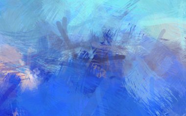 Soyut arkaplanda pürüzlü fırça darbeleri. Fırça boyası. Renkli boya darbeleri. Eşsiz duvar sanatı. Tuvaldeki modern sanat. Renkli çağdaş sanat eserleri.