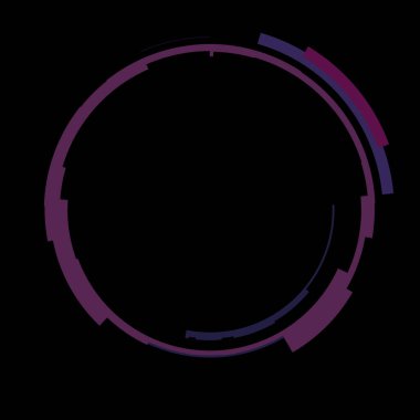 Fütürist dairesel gövde arayüzü elementi. Soyut çember geometrik arkaplan. Dijital teknolojinin grafiksel çizimi.