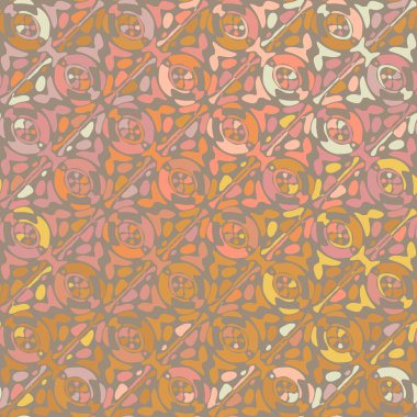 Yaratıcı karalama sanatı farklı şekil ve dokulara sahip kusursuz desen. Kolaj. Sanatsal arka plan. Soyut duvar kağıdı. Dekoratif hippi fayansları.