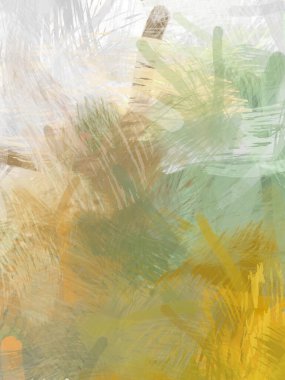 Soyut arkaplanda pürüzlü fırça darbeleri. Fırça boyası. Renkli boya darbeleri. Eşsiz duvar sanatı. Tuvaldeki modern sanat. Renkli çağdaş sanat eserleri.