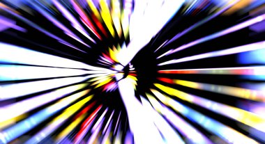 Siyah arkaplanda dönen ışık gösterisi. Lüks çizgiler. Parlak kıvrımlı duvar kağıdı. Uzay tüneli. Dönen ışık çemberi ya da maytap izi. Parlak konsept çizimi.