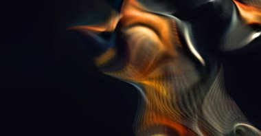 Hareketli girdapların soyut çizimi. Titreşimli renkli kıvrımların dönen akışı. Kıvrımlı ve kıvrımlı arka plan ve çizgiler. Garip duvar kâğıdı tasarımı. Dalgalanma arkaplanı.