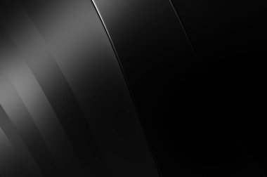 Siyah kıvrımlı yüzey. 3 boyutlu illüstrasyon. Soyut fütüristik geçmiş. Minimalist geometrik kapak tasarımı. Çarpık siyah çizgiler. Lüks dokuma duvar kağıdı. Zarif arkaplan.