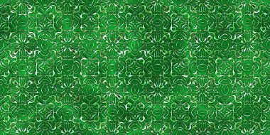 Renkli kumaş arka planında moda tarzında gümüş örgü süsü olan lüks, kusursuz bir şablon. Duvar kağıtları ve tekstil baskısı için tasarım. Lüks, ışıl ışıl metalimsi fantezi dokusu.