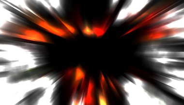 Siyah arkaplanda izole edilmiş dinamik ışık ışınları. Parlayan renkli ışık parçacıklarının grafiksel 2d çizimi.