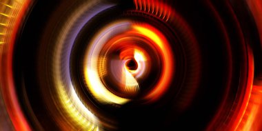 Fotoğraf makinesi konsepti. Soyut arkaplan. Dönen ışık ışınları. Hareketli kavramsal duvar kağıdı. Grafik dijital illüstrasyon. Parlayan neon ışıkları. Parlak sunum tasarım şablonu.