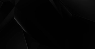 Lüks minimalist tasarım. Fütürist şablon. Karanlık elementleri olan birinci sınıf soyut duvar kâğıdı. Zarif bir zemin. Siyah üç boyutlu geometrik arkaplan. Poster, broşür, sunum için tasarım.