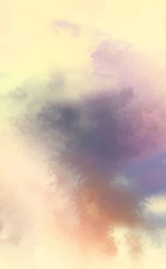 Modern fırça darbeleri. Poster, duvar sanatı, afiş, kart, kitap kapağı veya ambalaj için rahatlatıcı kompozisyonun yumuşak renkli çizimi. Pastel renklerle suluboya. 