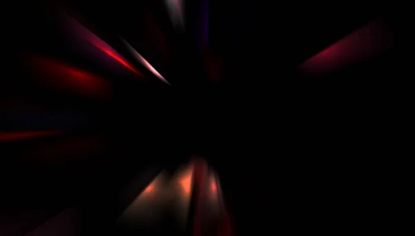 Dynamic Rays Light Isolated Black Background Graphic Illustration Glowing Colorful — ストック写真