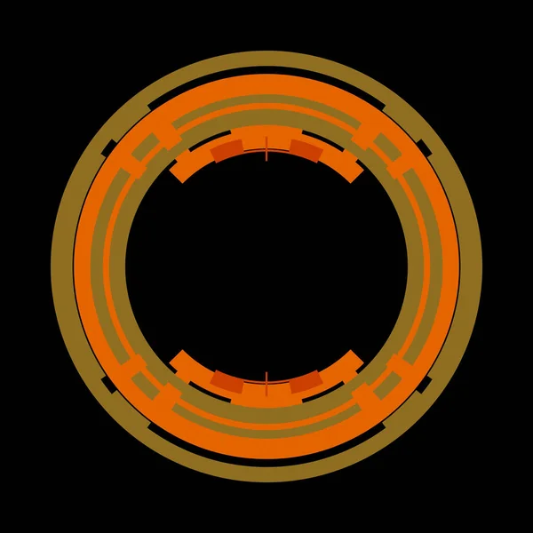 Futurystyczny Okrągły Element Interfejsu Kadłuba Streszczenie Geometrycznego Tła Okręgu Ilustracja — Zdjęcie stockowe