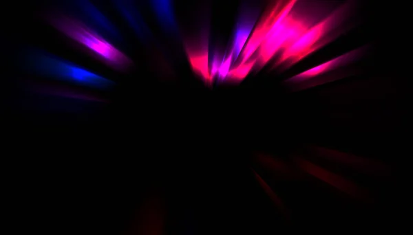 Dynamic Rays Light Isolated Black Background Graphic Illustration Glowing Colorful — ストック写真