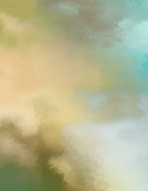 Modern fırça darbeleri. Poster, duvar sanatı, afiş, kart, kitap kapağı veya ambalaj için rahatlatıcı kompozisyonun yumuşak renkli çizimi. Pastel renklerle suluboya. 