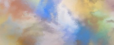 Modern fırça darbeleri. Poster, duvar sanatı, afiş, kart, kitap kapağı veya ambalaj için rahatlatıcı kompozisyonun yumuşak renkli çizimi. Pastel renklerle suluboya. 